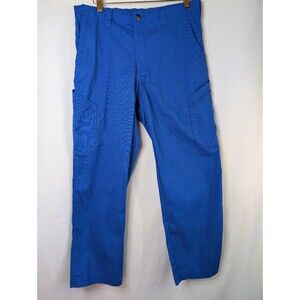 Carhartt Scrub Bottoms (M) Blue Ripstop Drawstring Wide Leg Scrub Pants